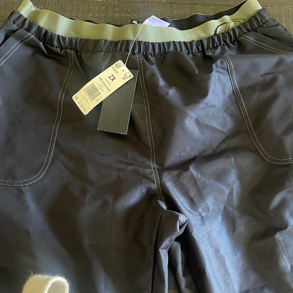 NWT CARDI B REEBOK TRACK/ JOGGER PANTS-SZ 2X BLACK AND ARMY GREEN